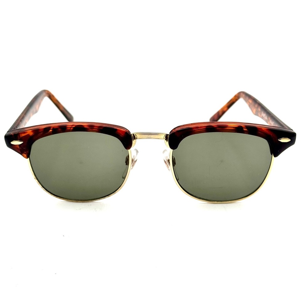 Classic Round Fashion Sunglasses Tortoise Gold Designer Frame Black Lenses Style - Picture 11 of 12